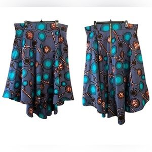 Kiki Clothing Classic Contemporary Cultural African Infusion Midi Skirt SZ XXL